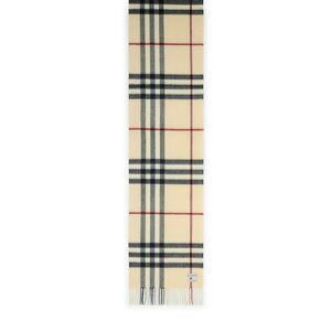 Burberry 'Check' Cream Cashmere Scarf Men